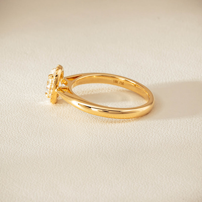 18ct Yellow Gold .71ct Oval Cut Diamond Nina Ring - Ring - Walker & Hall