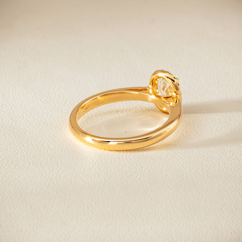18ct Yellow Gold .71ct Oval Cut Diamond Nina Ring - Ring - Walker & Hall