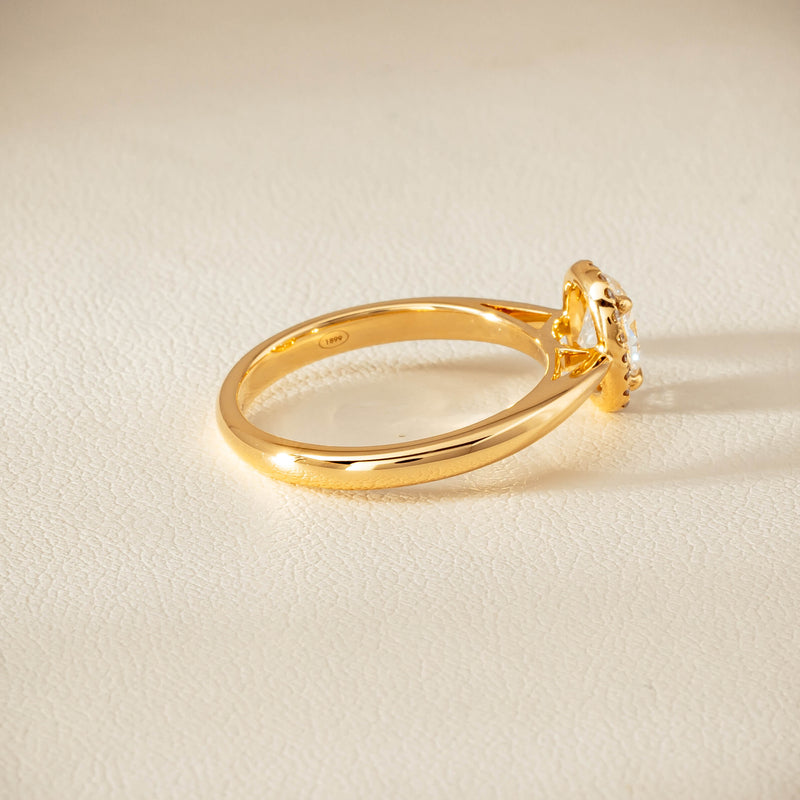 18ct Yellow Gold .71ct Oval Cut Diamond Nina Ring - Ring - Walker & Hall