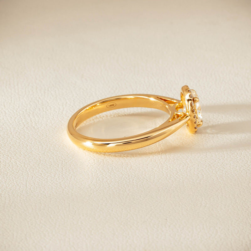 18ct Yellow Gold .71ct Oval Cut Diamond Nina Ring - Ring - Walker & Hall