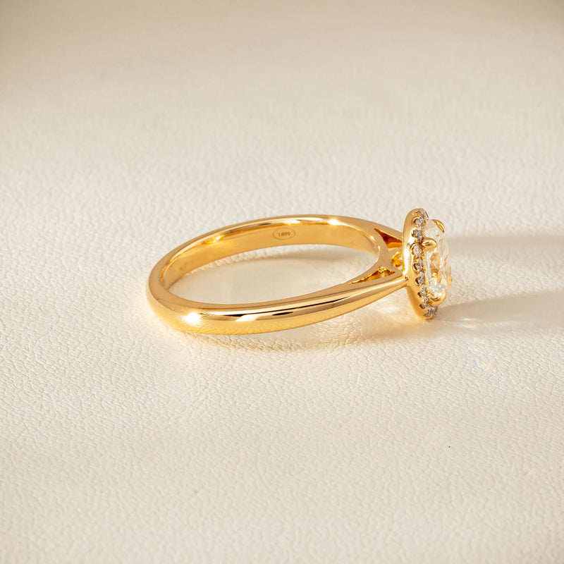 18ct Yellow Gold .71ct Oval Cut Diamond Nina Ring - Ring - Walker & Hall