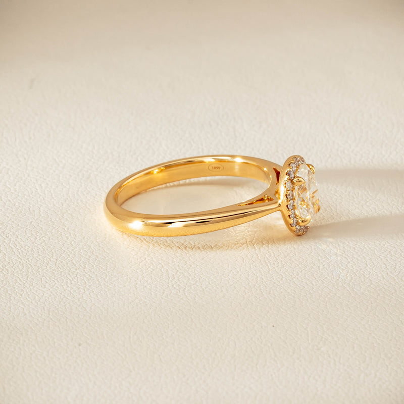 18ct Yellow Gold .71ct Oval Cut Diamond Nina Ring - Ring - Walker & Hall