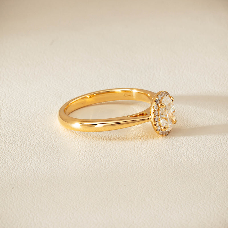 18ct Yellow Gold .71ct Oval Cut Diamond Nina Ring - Ring - Walker & Hall