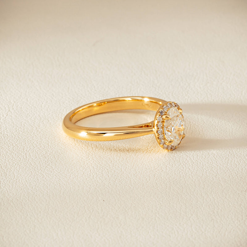 18ct Yellow Gold .71ct Oval Cut Diamond Nina Ring - Ring - Walker & Hall