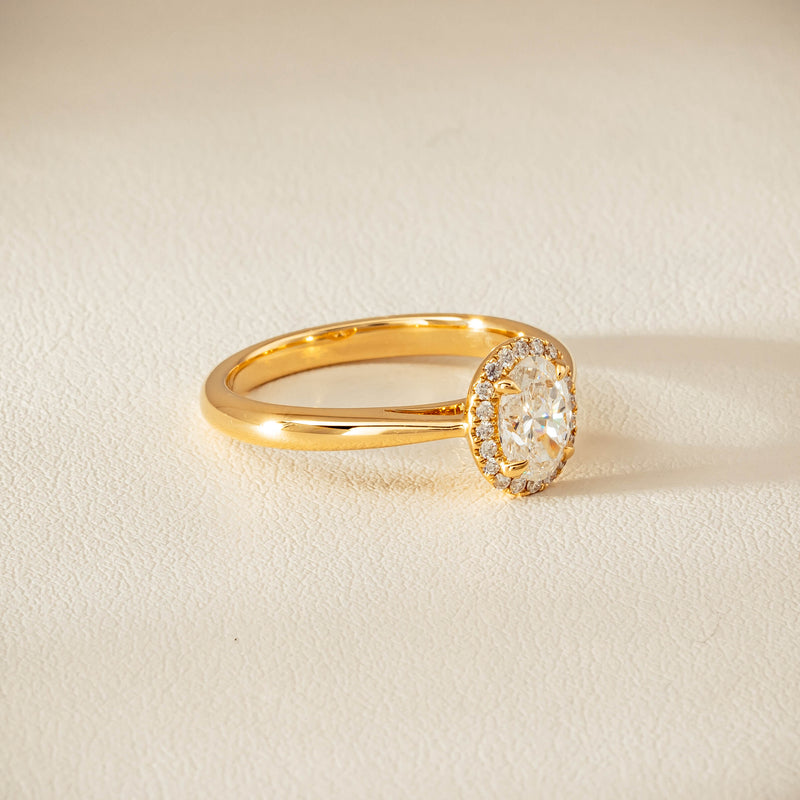 18ct Yellow Gold .71ct Oval Cut Diamond Nina Ring - Ring - Walker & Hall