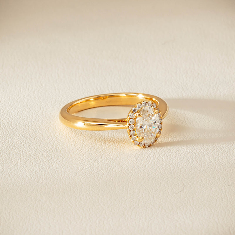 18ct Yellow Gold .71ct Oval Cut Diamond Nina Ring - Ring - Walker & Hall