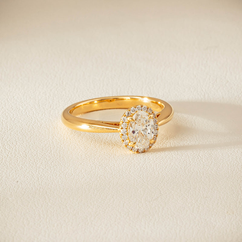 18ct Yellow Gold .71ct Oval Cut Diamond Nina Ring - Ring - Walker & Hall
