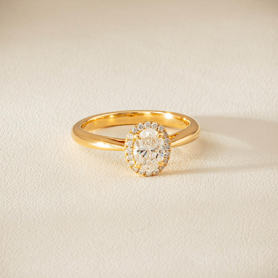 18ct Yellow Gold .71ct Oval Cut Diamond Nina Ring - Ring - Walker & Hall