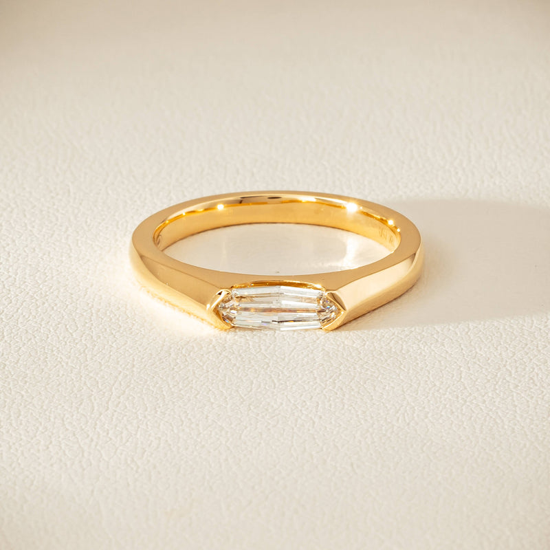 18ct Yellow Gold .52ct Modified Oval Diamond Astrid Ring - Ring - Walker & Hall