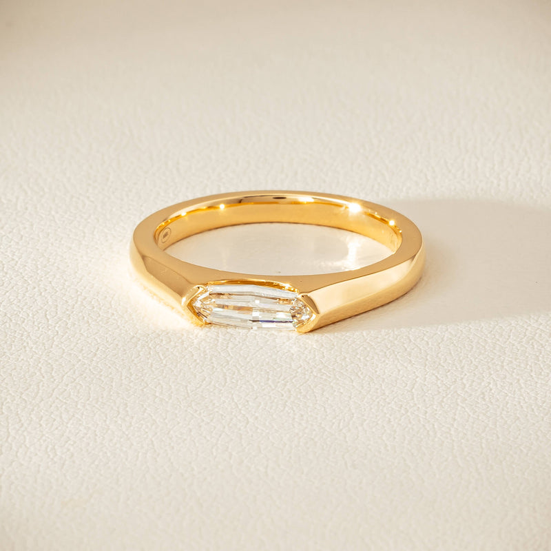 18ct Yellow Gold .52ct Modified Oval Diamond Astrid Ring - Ring - Walker & Hall