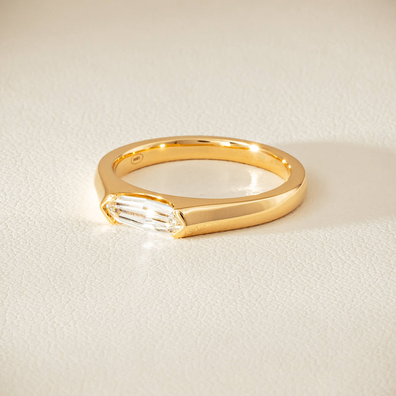 18ct Yellow Gold .52ct Modified Oval Diamond Astrid Ring - Ring - Walker & Hall