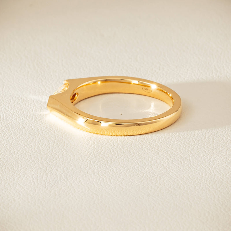 18ct Yellow Gold .52ct Modified Oval Diamond Astrid Ring - Ring - Walker & Hall
