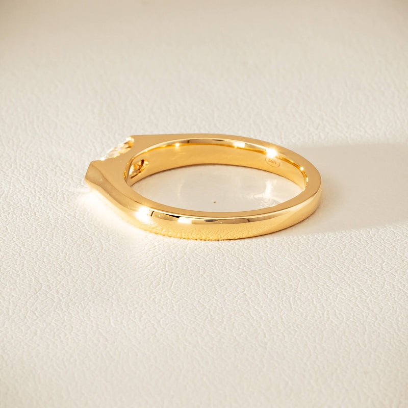 18ct Yellow Gold .52ct Modified Oval Diamond Astrid Ring - Ring - Walker & Hall
