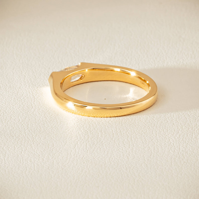 18ct Yellow Gold .52ct Modified Oval Diamond Astrid Ring - Ring - Walker & Hall