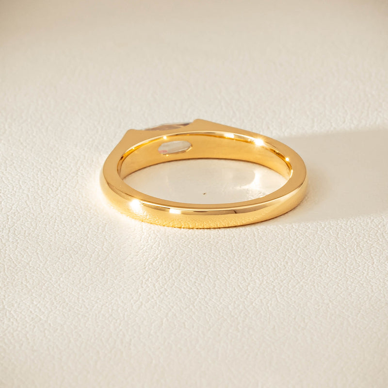 18ct Yellow Gold .52ct Modified Oval Diamond Astrid Ring - Ring - Walker & Hall