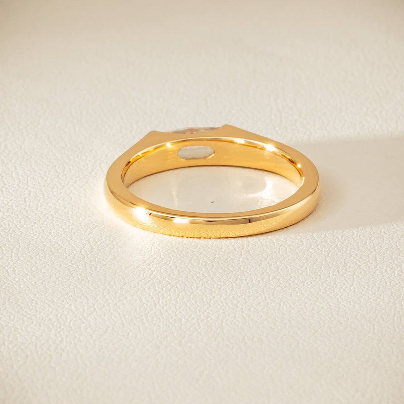 18ct Yellow Gold .52ct Modified Oval Diamond Astrid Ring - Ring - Walker & Hall