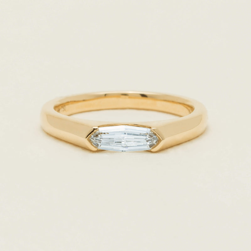 18ct Yellow Gold .52ct Modified Oval Diamond Astrid Ring - Ring - Walker & Hall