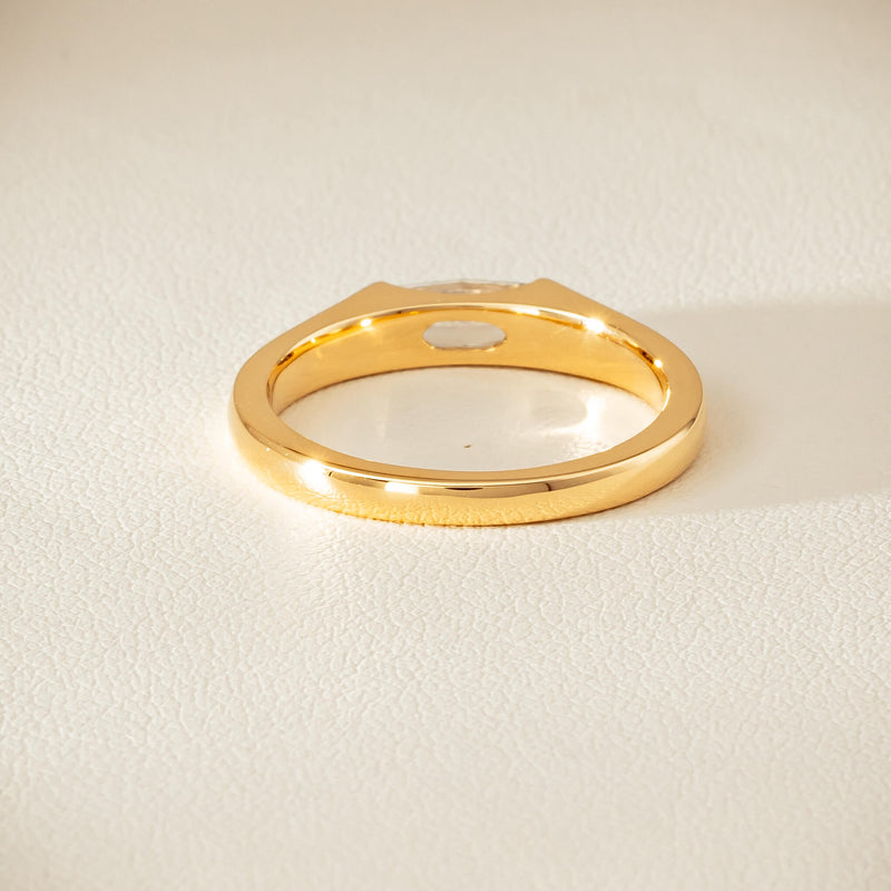 18ct Yellow Gold .52ct Modified Oval Diamond Astrid Ring - Ring - Walker & Hall