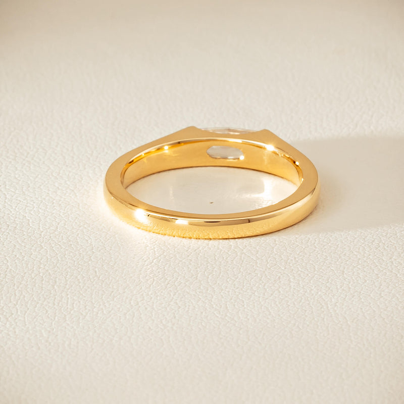 18ct Yellow Gold .52ct Modified Oval Diamond Astrid Ring - Ring - Walker & Hall