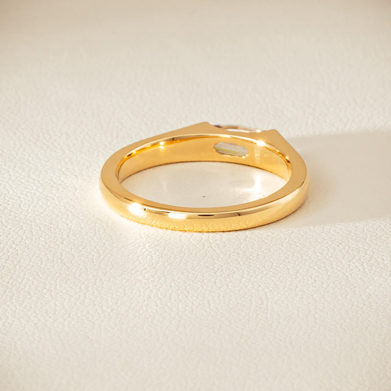 18ct Yellow Gold .52ct Modified Oval Diamond Astrid Ring - Ring - Walker & Hall