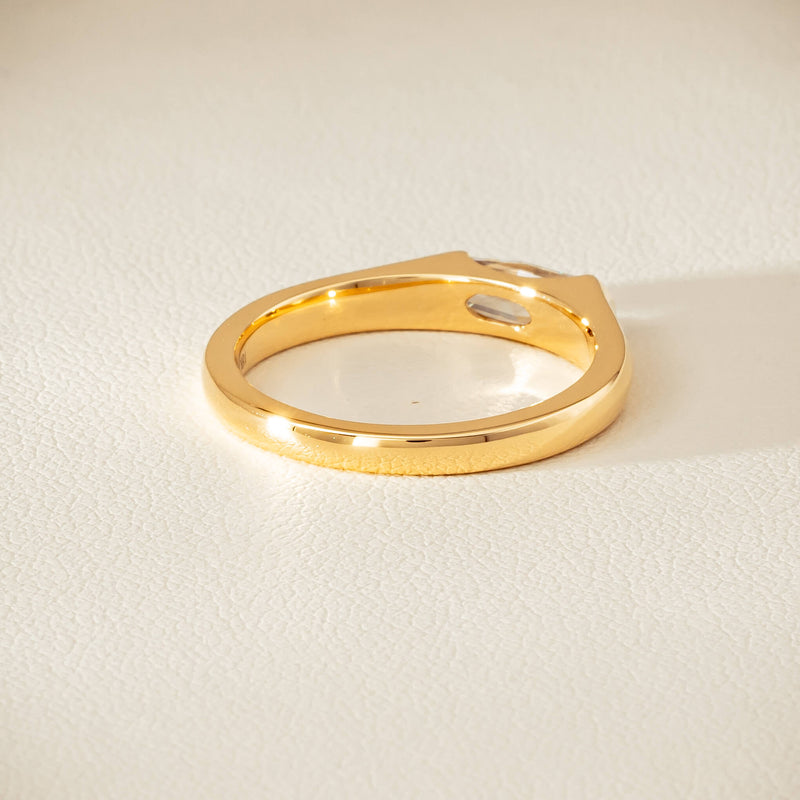18ct Yellow Gold .52ct Modified Oval Diamond Astrid Ring - Ring - Walker & Hall