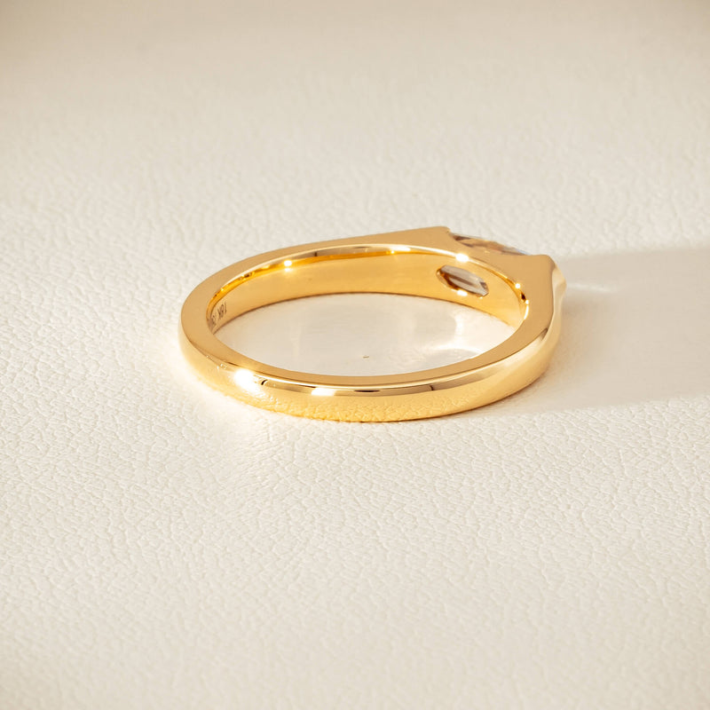 18ct Yellow Gold .52ct Modified Oval Diamond Astrid Ring - Ring - Walker & Hall