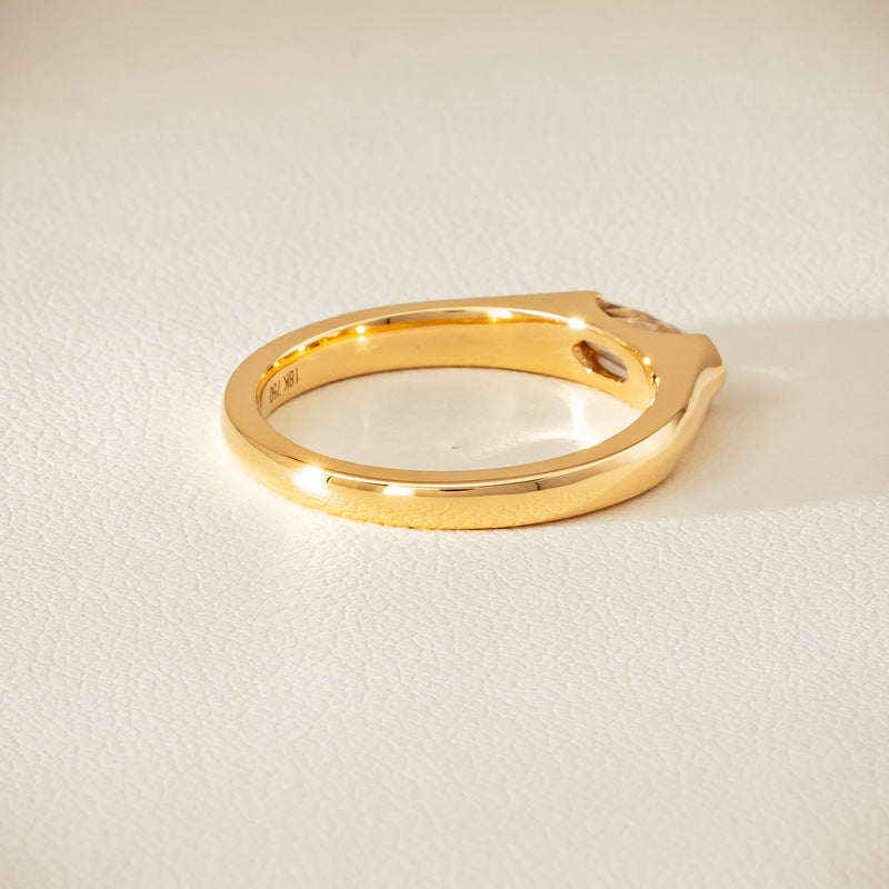 18ct Yellow Gold .52ct Modified Oval Diamond Astrid Ring - Ring - Walker & Hall