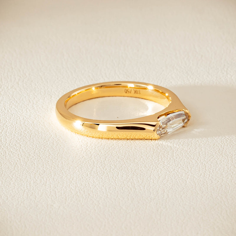 18ct Yellow Gold .52ct Modified Oval Diamond Astrid Ring - Ring - Walker & Hall