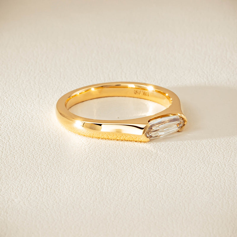 18ct Yellow Gold .52ct Modified Oval Diamond Astrid Ring - Ring - Walker & Hall