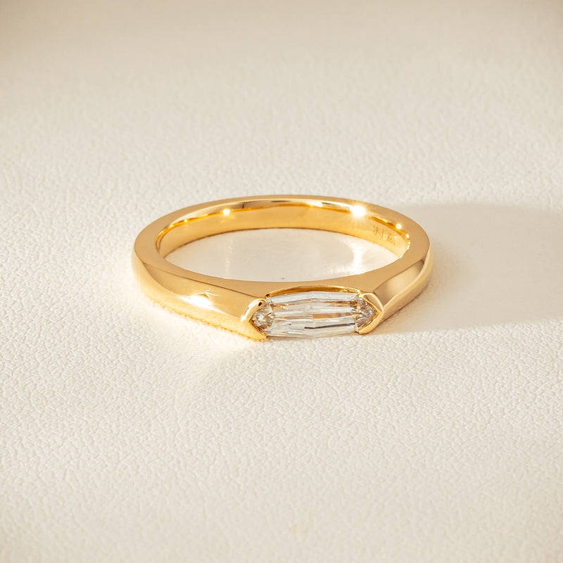 18ct Yellow Gold .52ct Modified Oval Diamond Astrid Ring - Ring - Walker & Hall