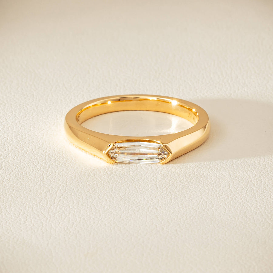 18ct Yellow Gold .52ct Modified Oval Diamond Astrid Ring - Ring - Walker & Hall