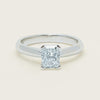 18ct White Gold 1.20ct Radiant-Cut Diamond Venetian Ring - Ring - Walker & Hall