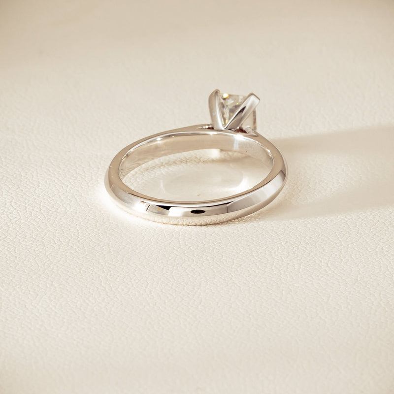 18ct White Gold 1.20ct Radiant-Cut Diamond Venetian Ring - Ring - Walker & Hall