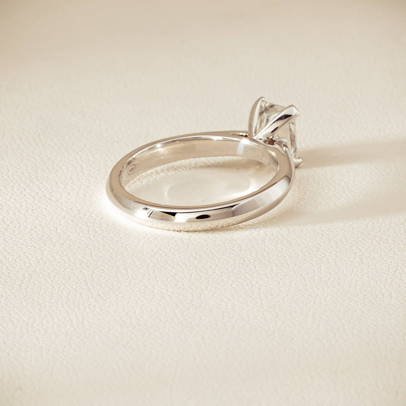 18ct White Gold 1.20ct Radiant-Cut Diamond Venetian Ring - Ring - Walker & Hall