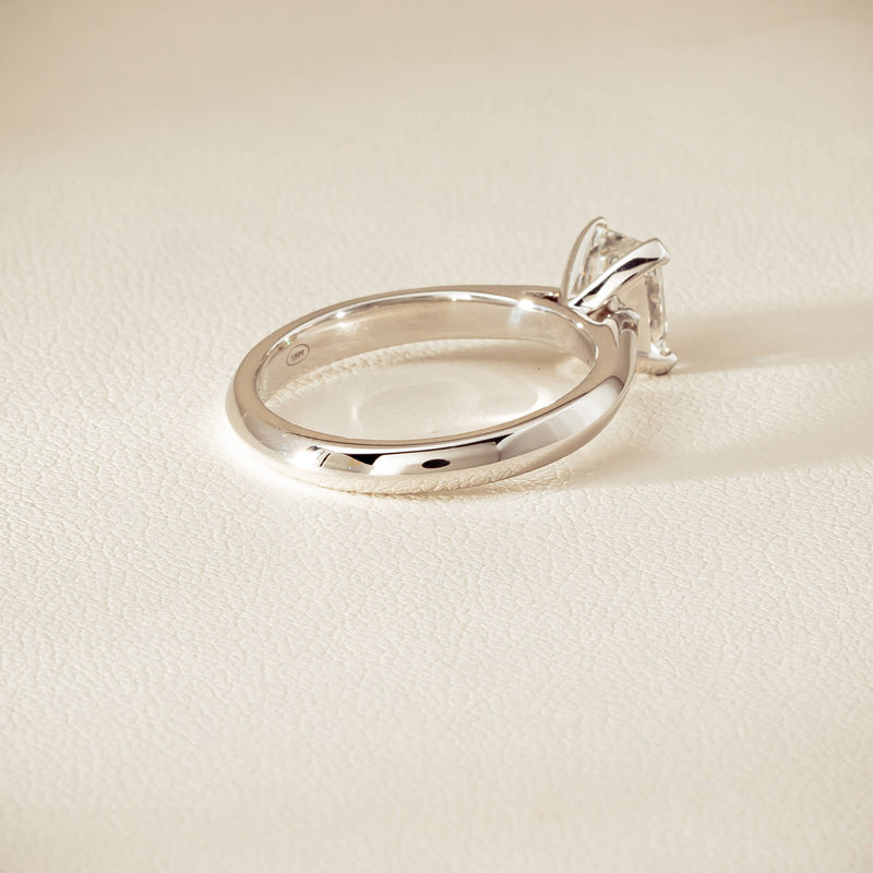 18ct White Gold 1.20ct Radiant-Cut Diamond Venetian Ring - Ring - Walker & Hall