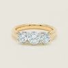 18ct Yellow Gold 1.41ct Reclaimed Diamond Trilogy Ring - Ring - Walker & Hall