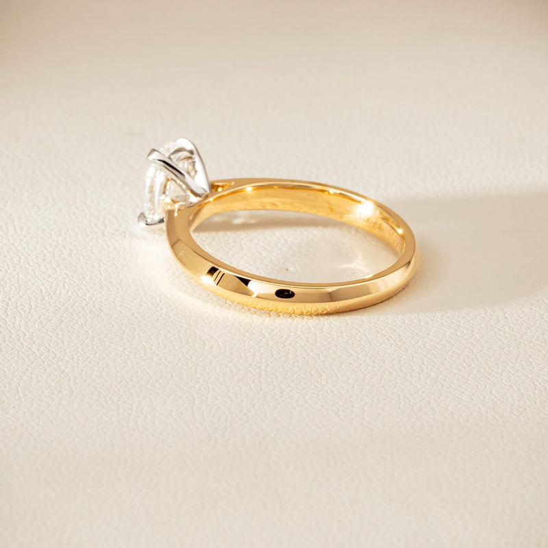 18ct Yellow Gold .81ct Oval Cut Diamond Venetian Ring - Ring - Walker & Hall