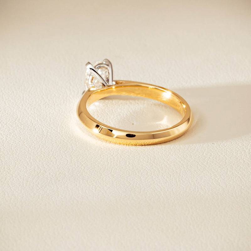 18ct Yellow Gold .81ct Oval Cut Diamond Venetian Ring - Ring - Walker & Hall