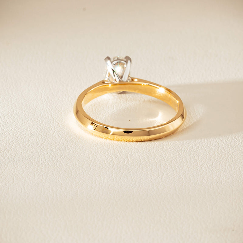 18ct Yellow Gold .81ct Oval Cut Diamond Venetian Ring - Ring - Walker & Hall