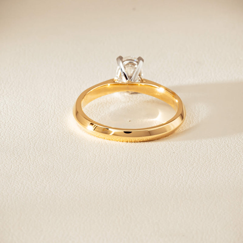 18ct Yellow Gold .81ct Oval Cut Diamond Venetian Ring - Ring - Walker & Hall