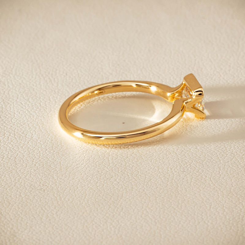 18ct Yellow Gold .70ct Emerald-Cut Diamond Elle Ring - Ring - Walker & Hall