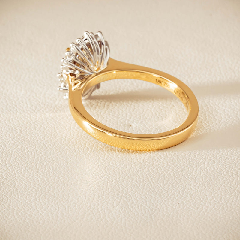 18ct Yellow Gold 1.01ct Fancy Oval Diamond Belle Ring - Ring - Walker & Hall