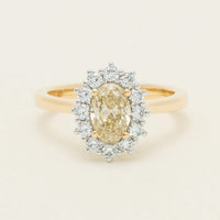 18ct Yellow Gold 1.01ct Fancy Oval Diamond Belle Ring - Ring - Walker & Hall