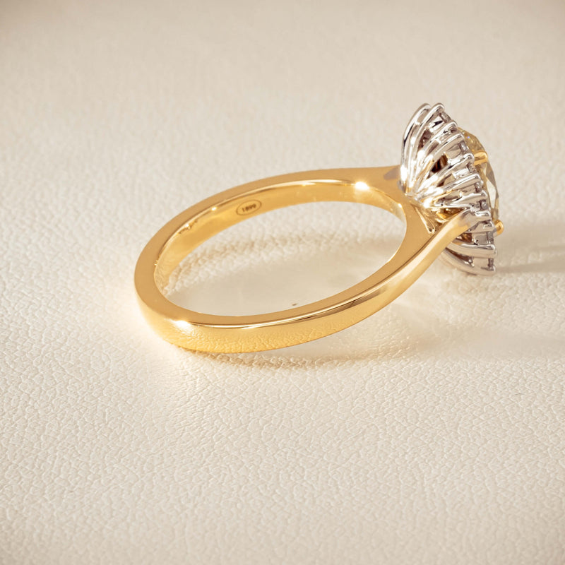 18ct Yellow Gold 1.01ct Fancy Oval Diamond Belle Ring - Ring - Walker & Hall