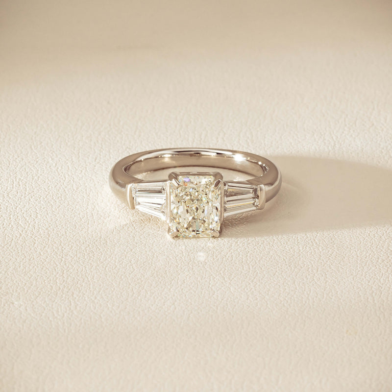 Deja Vu Platinum 1.60ct Radiant-Cut Diamond Ring - Ring - Walker & Hall