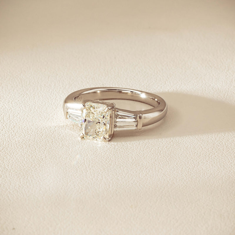Deja Vu Platinum 1.60ct Radiant-Cut Diamond Ring - Ring - Walker & Hall