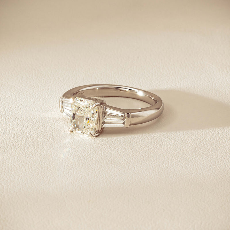 Deja Vu Platinum 1.60ct Radiant-Cut Diamond Ring - Ring - Walker & Hall