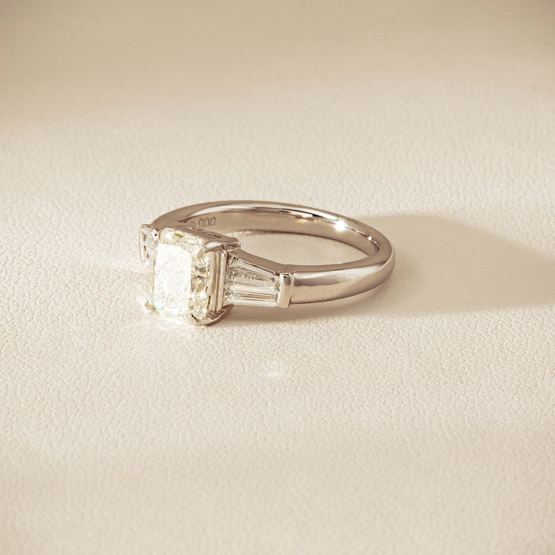 Deja Vu Platinum 1.60ct Radiant-Cut Diamond Ring - Ring - Walker & Hall