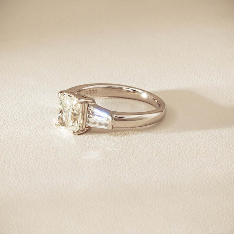 Deja Vu Platinum 1.60ct Radiant-Cut Diamond Ring - Ring - Walker & Hall