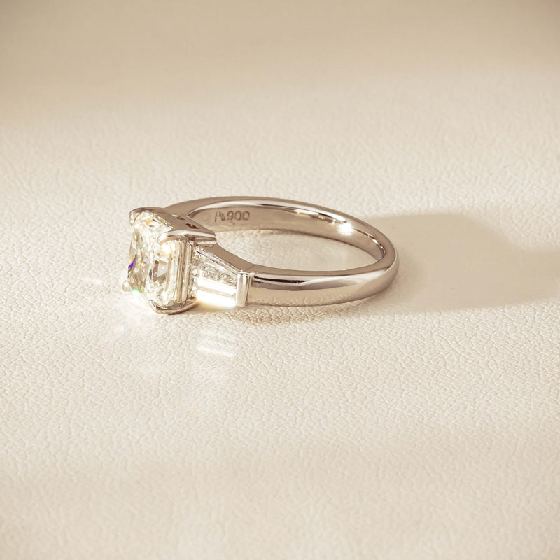 Deja Vu Platinum 1.60ct Radiant-Cut Diamond Ring - Ring - Walker & Hall
